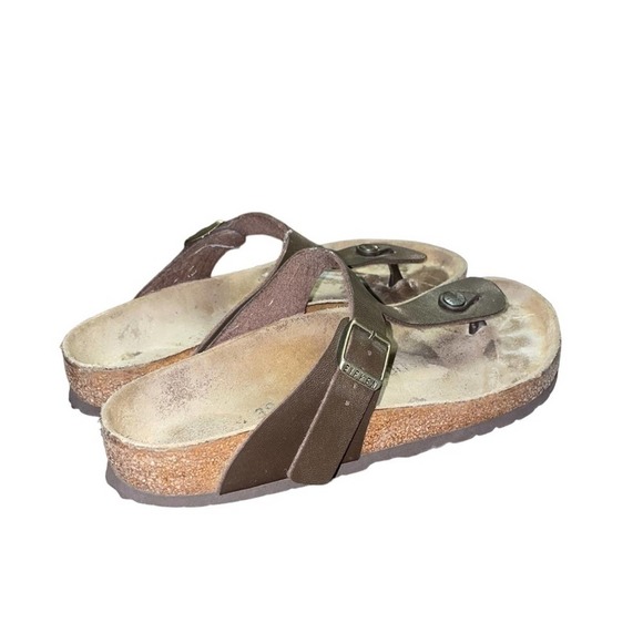 Birkenstock Gizeh Oiled Leather Sandals Women’s Size 8 - Picture 2 of 7